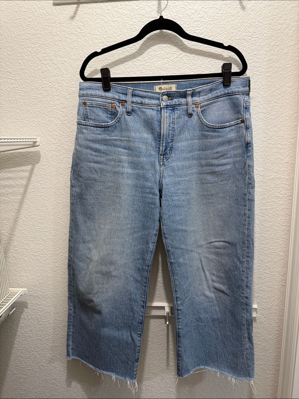 Madewell Light Blue Cropped Straight Jeans